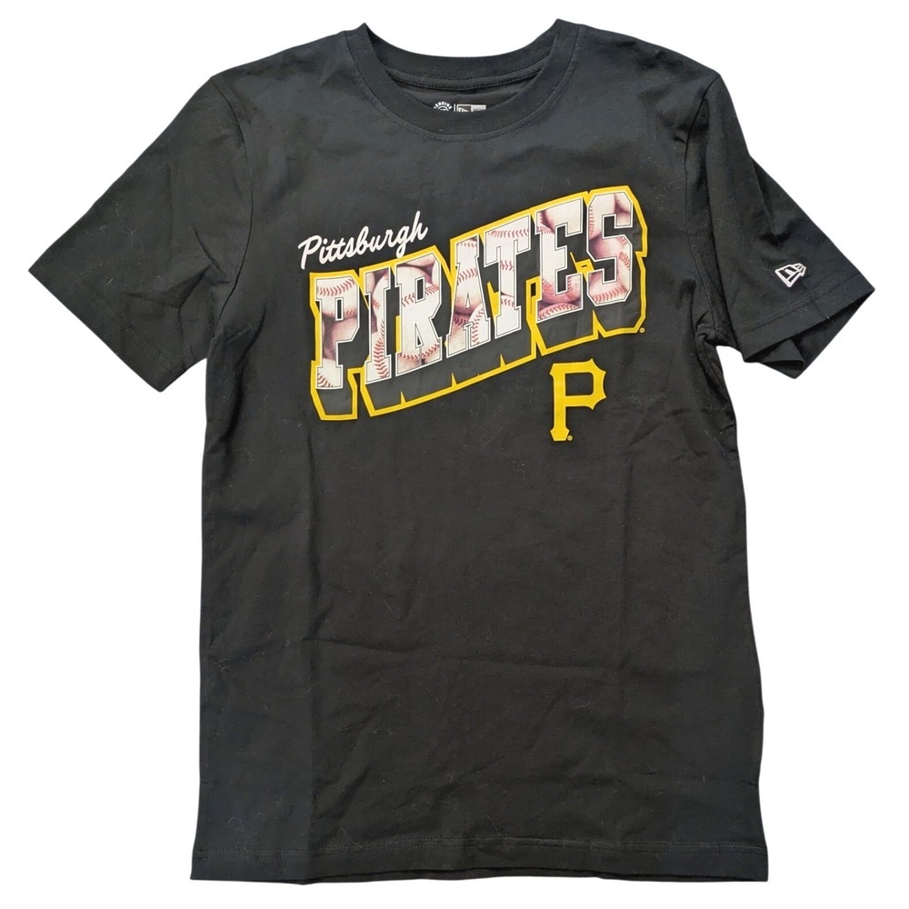 Pittsburgh Pirates Baseball‎ T Shirt New Era Unisex Size S Black Men's Womens's